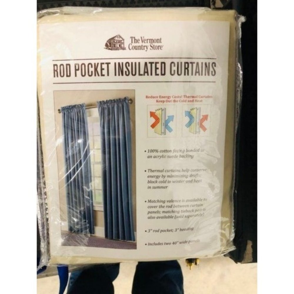 The Vermont Country Store Insulated Rod Pocket Curtains (Egg Shell Color)